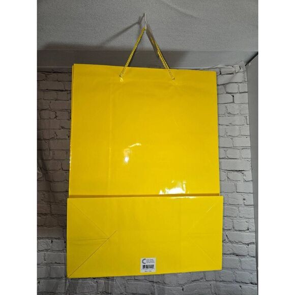Any 20/$12 Jumbo Solid Yellow Party Gift Bag - Picture 2 of 2